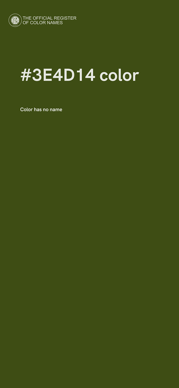 #3E4D14 color image