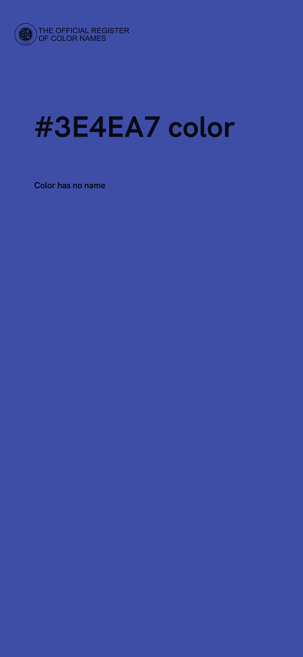 #3E4EA7 color image
