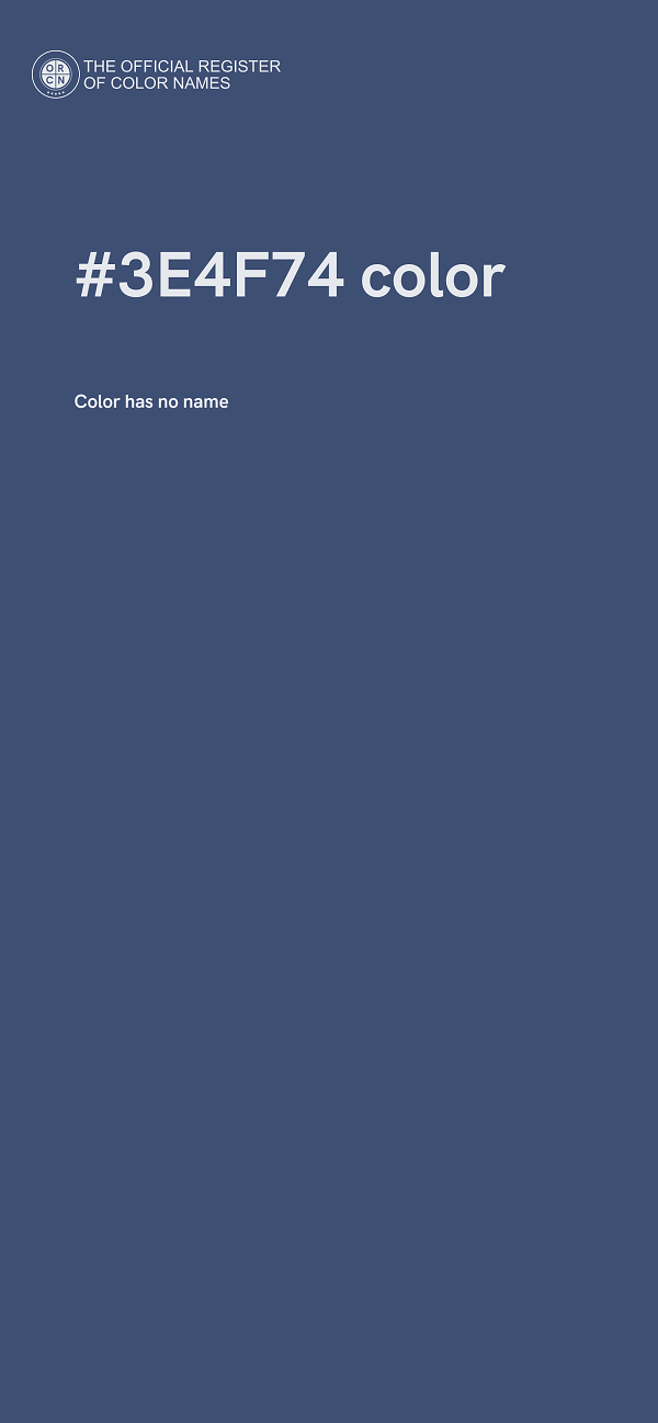#3E4F74 color image