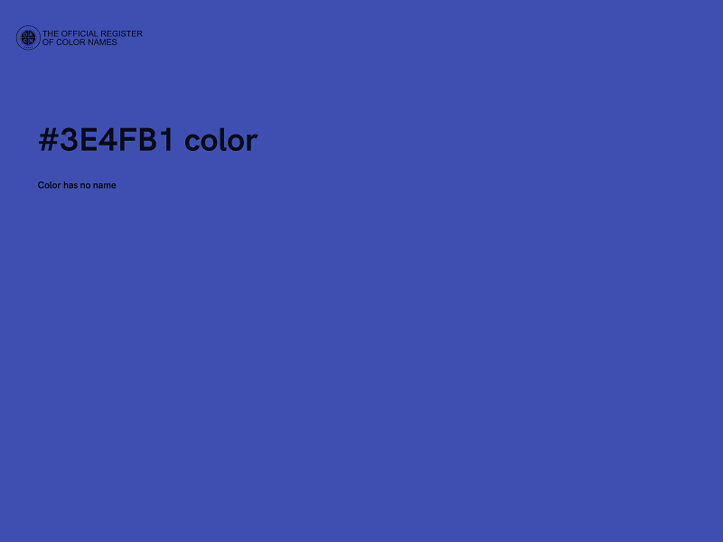 #3E4FB1 color image