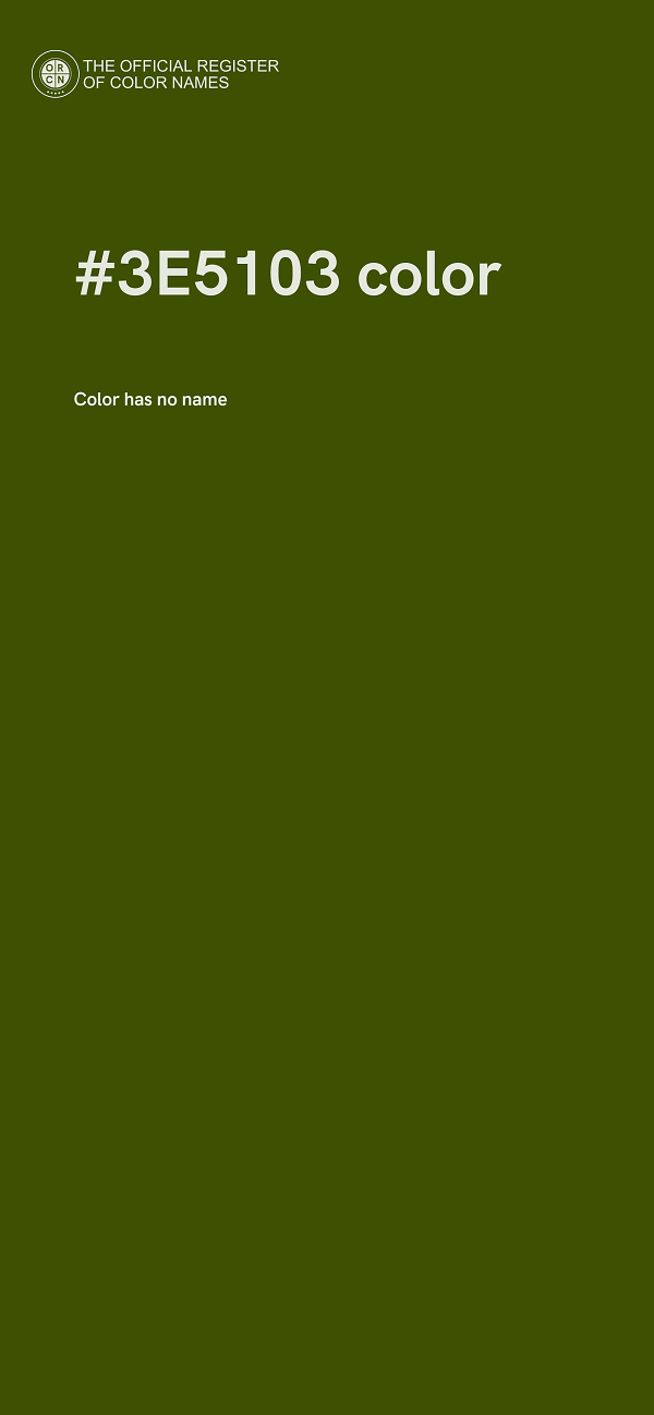 #3E5103 color image