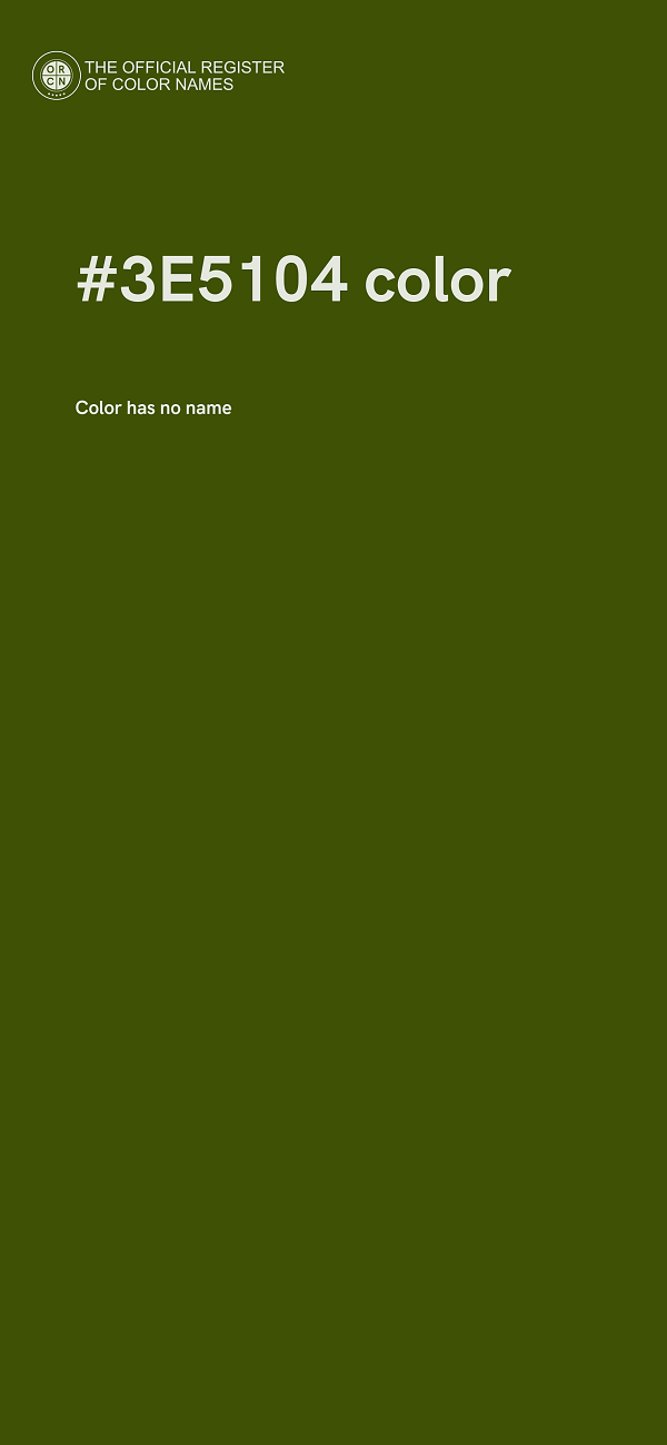 #3E5104 color image