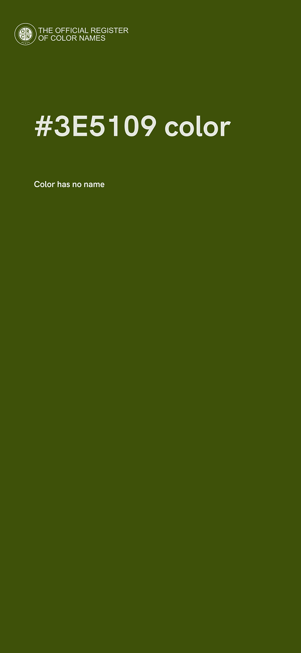 #3E5109 color image