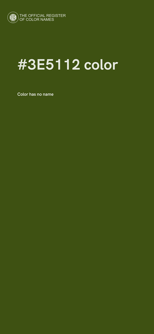 #3E5112 color image