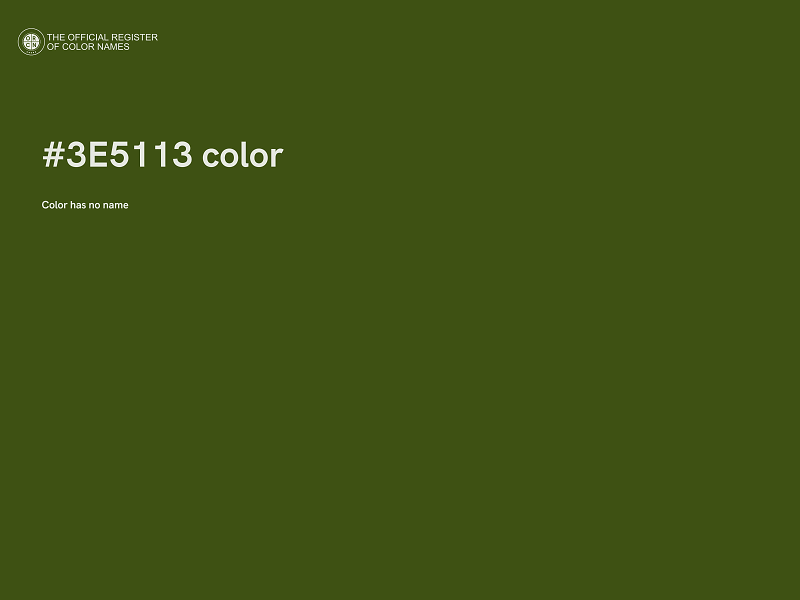 #3E5113 color image