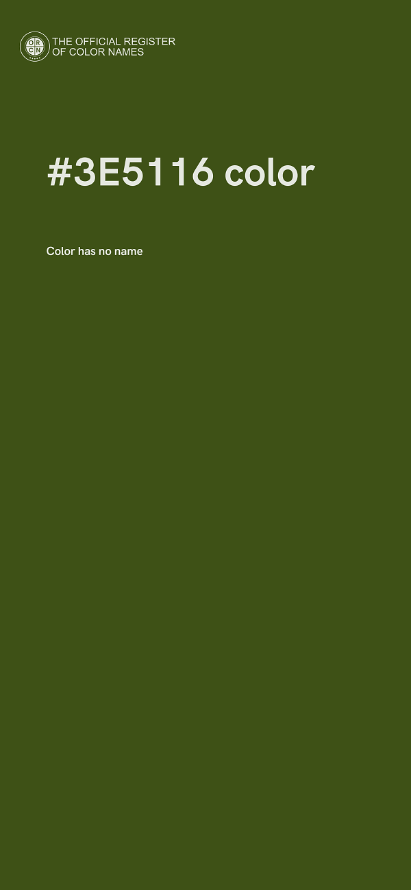 #3E5116 color image