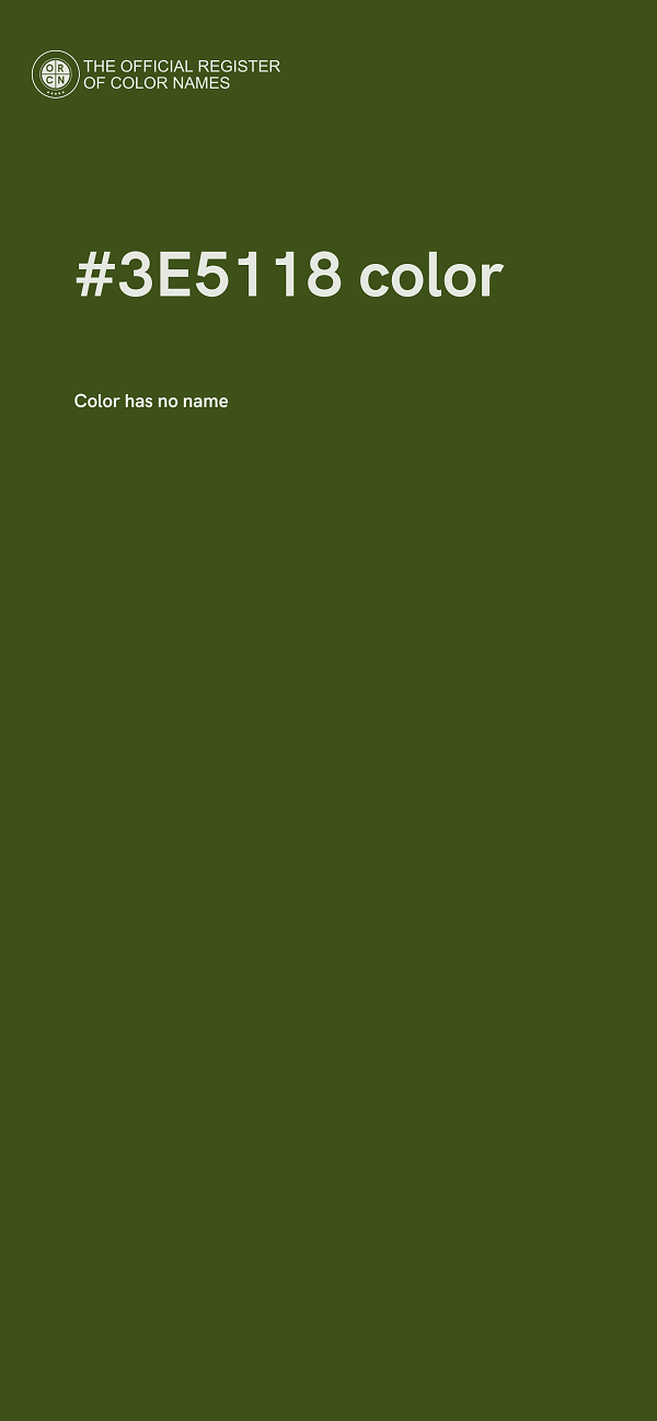 #3E5118 color image
