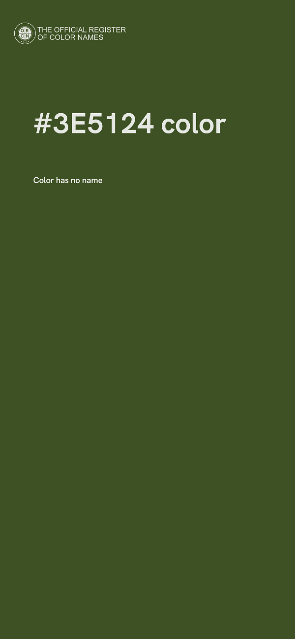 #3E5124 color image