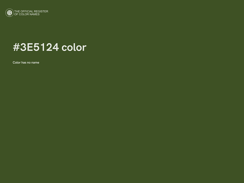 #3E5124 color image