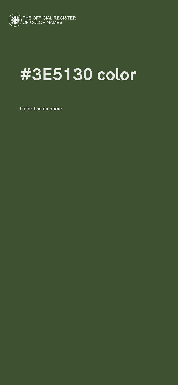#3E5130 color image