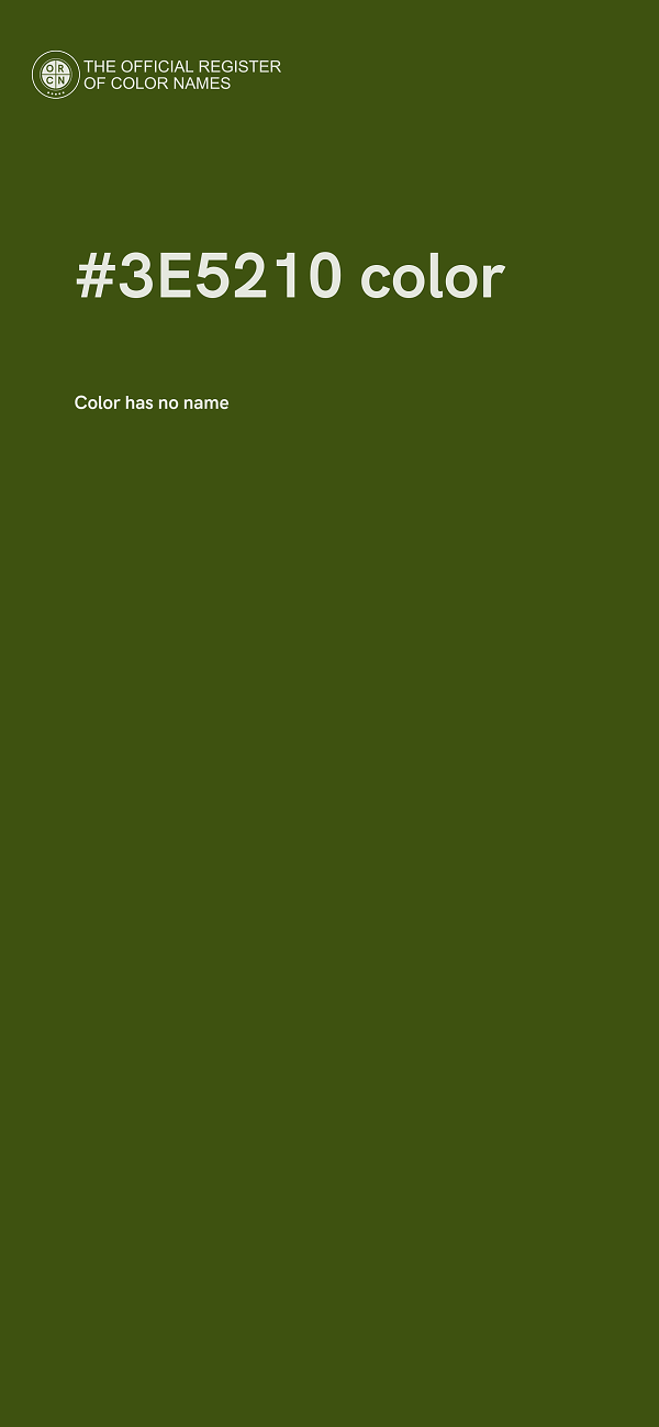 #3E5210 color image