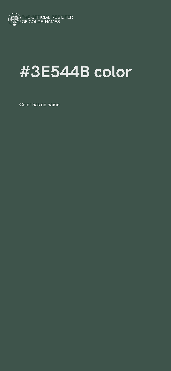 #3E544B color image