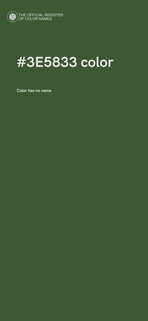 #3E5833 color image