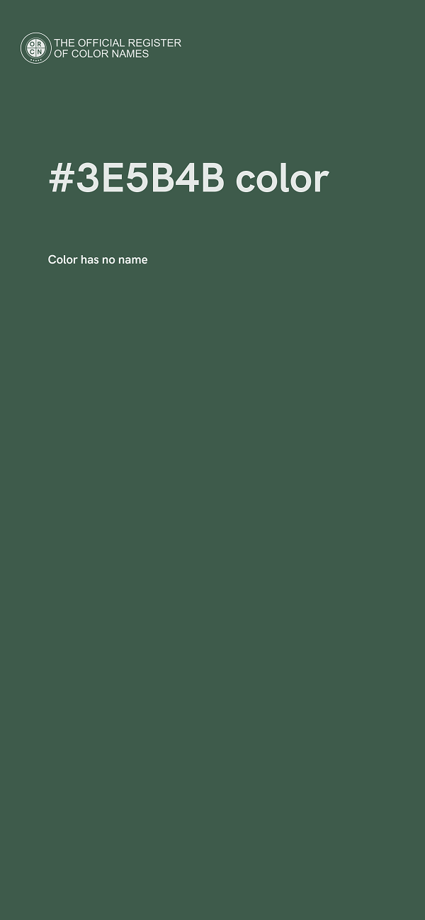 #3E5B4B color image