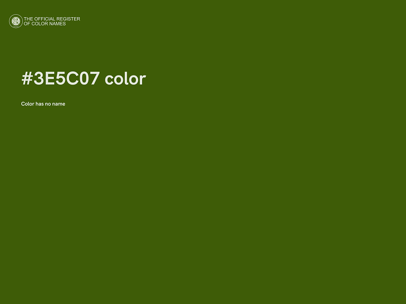 #3E5C07 color image