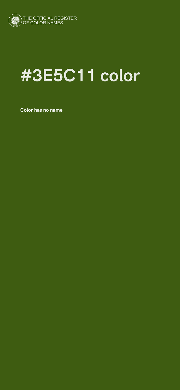 #3E5C11 color image