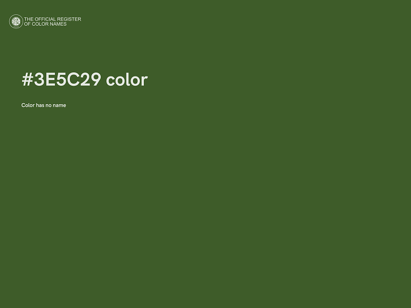 #3E5C29 color image