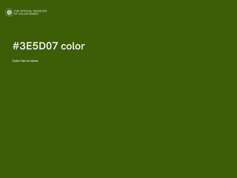 #3E5D07 color image