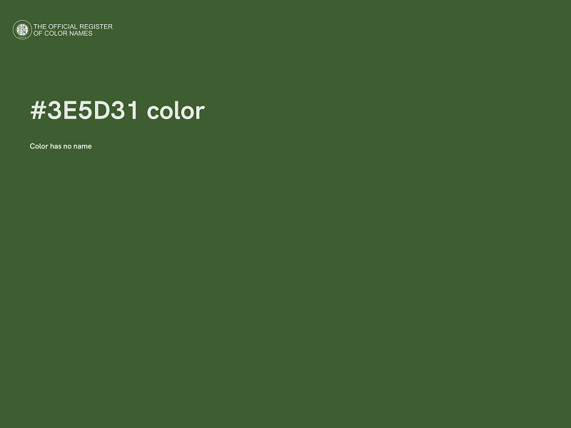 #3E5D31 color image