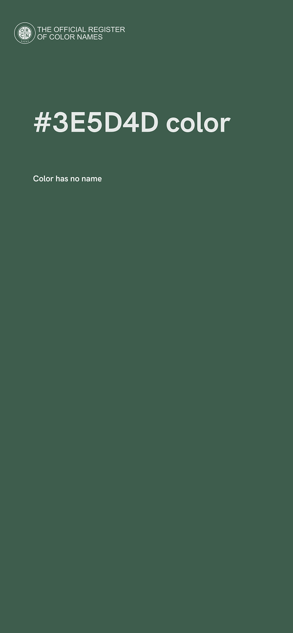 #3E5D4D color image