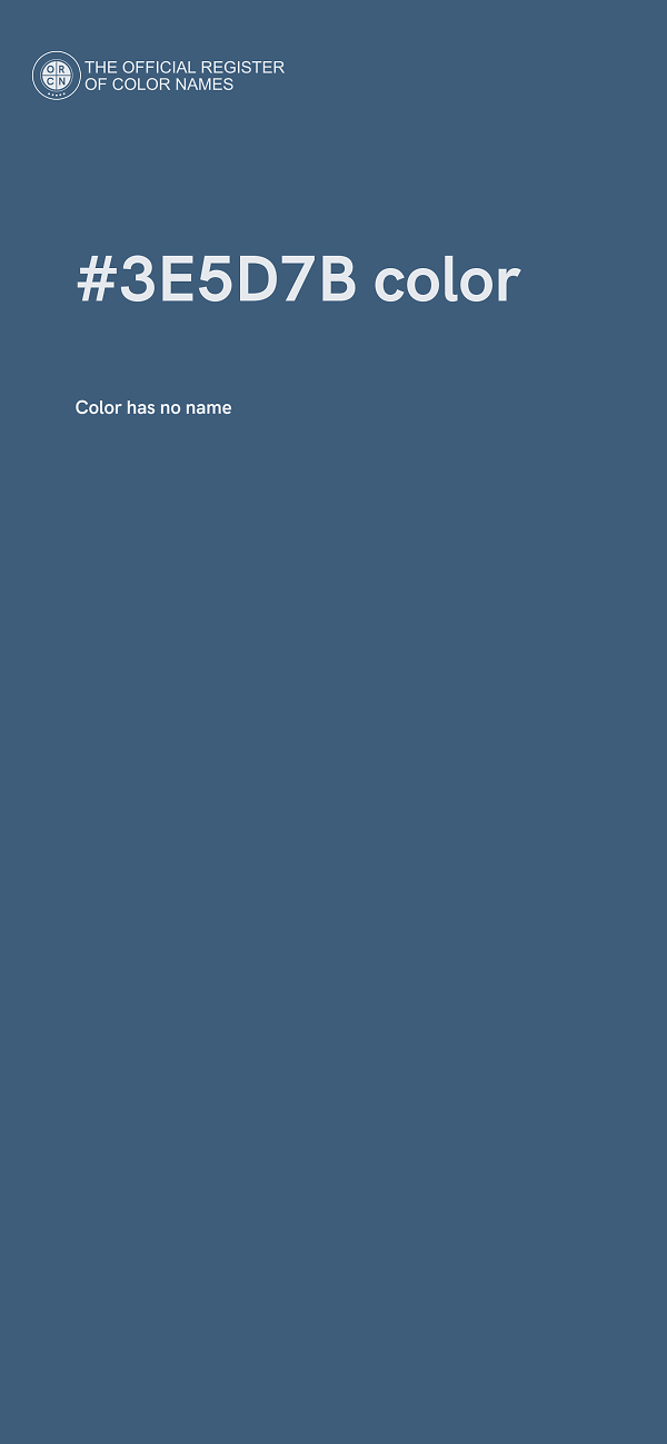 #3E5D7B color image