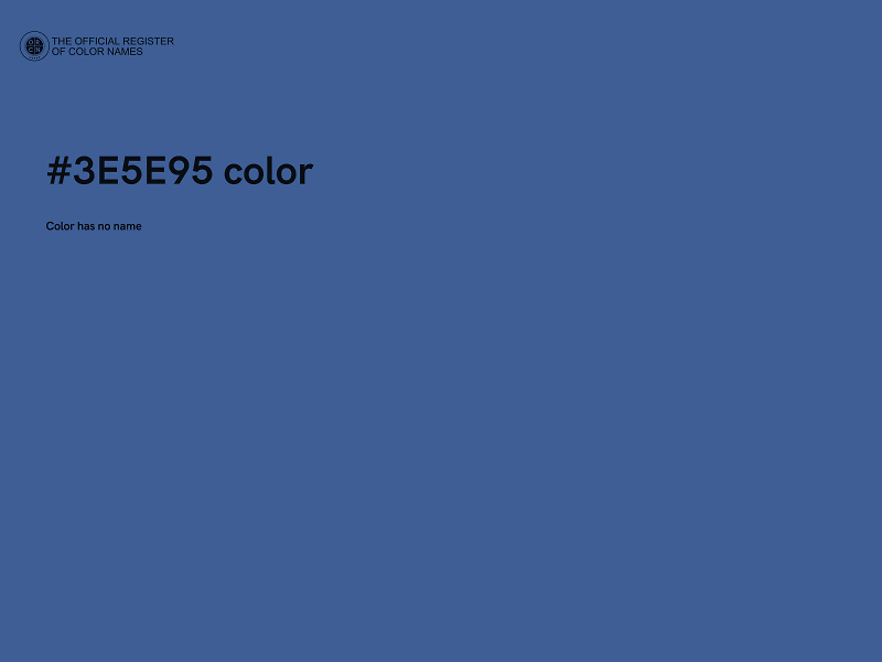 #3E5E95 color image