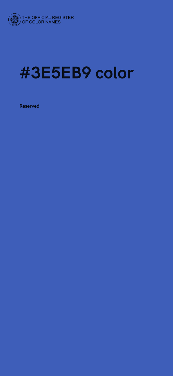 #3E5EB9 color image