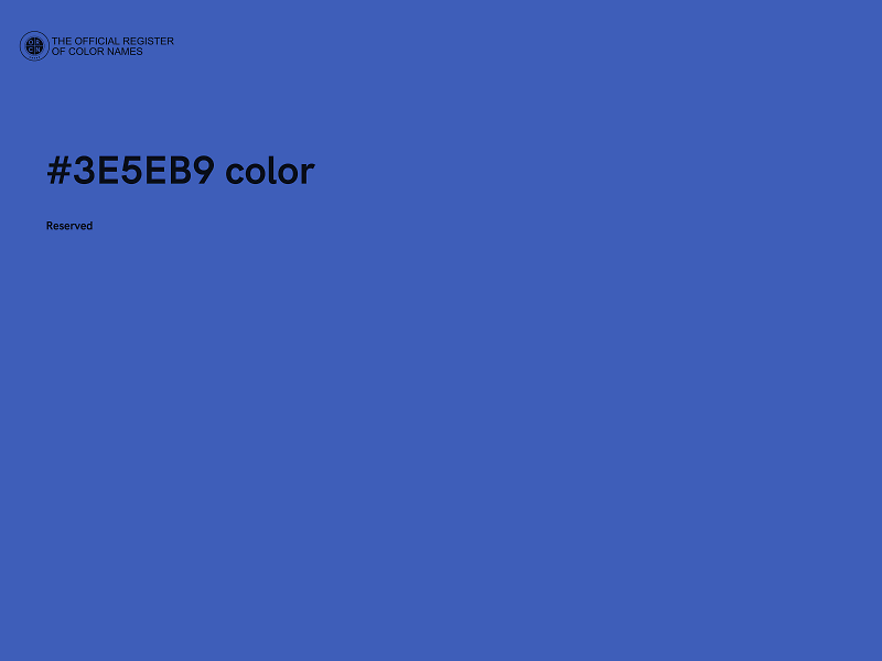 #3E5EB9 color image