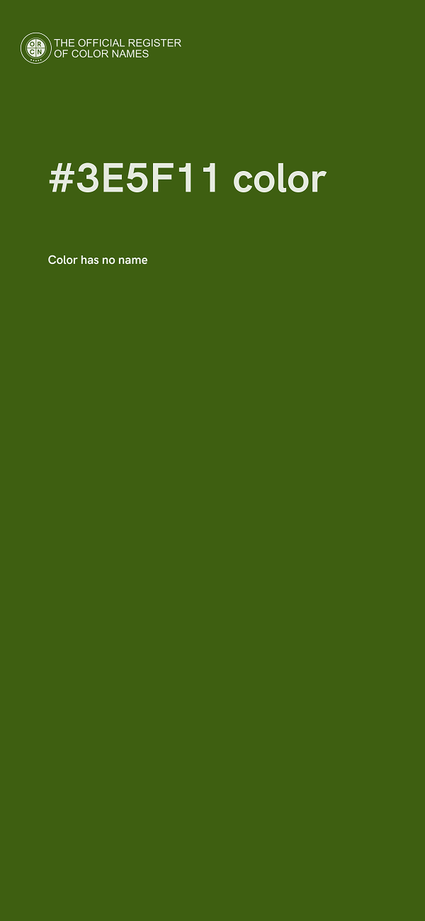 #3E5F11 color image