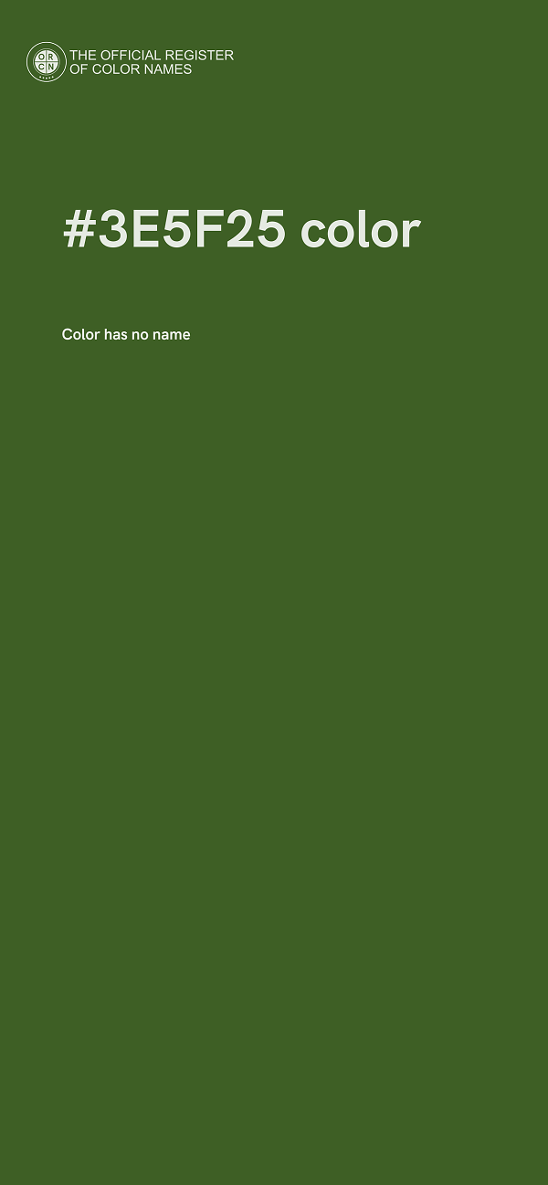 #3E5F25 color image