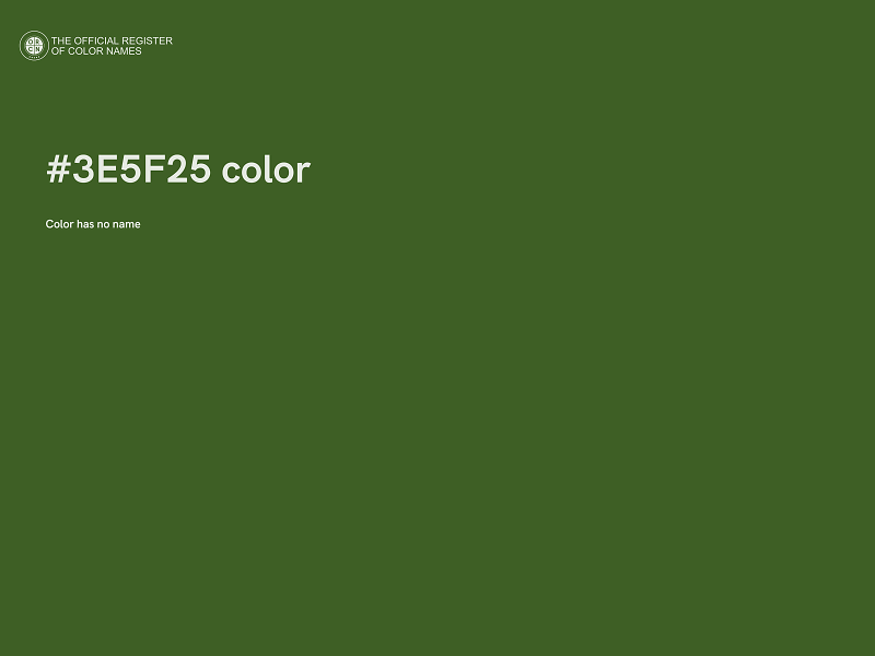 #3E5F25 color image