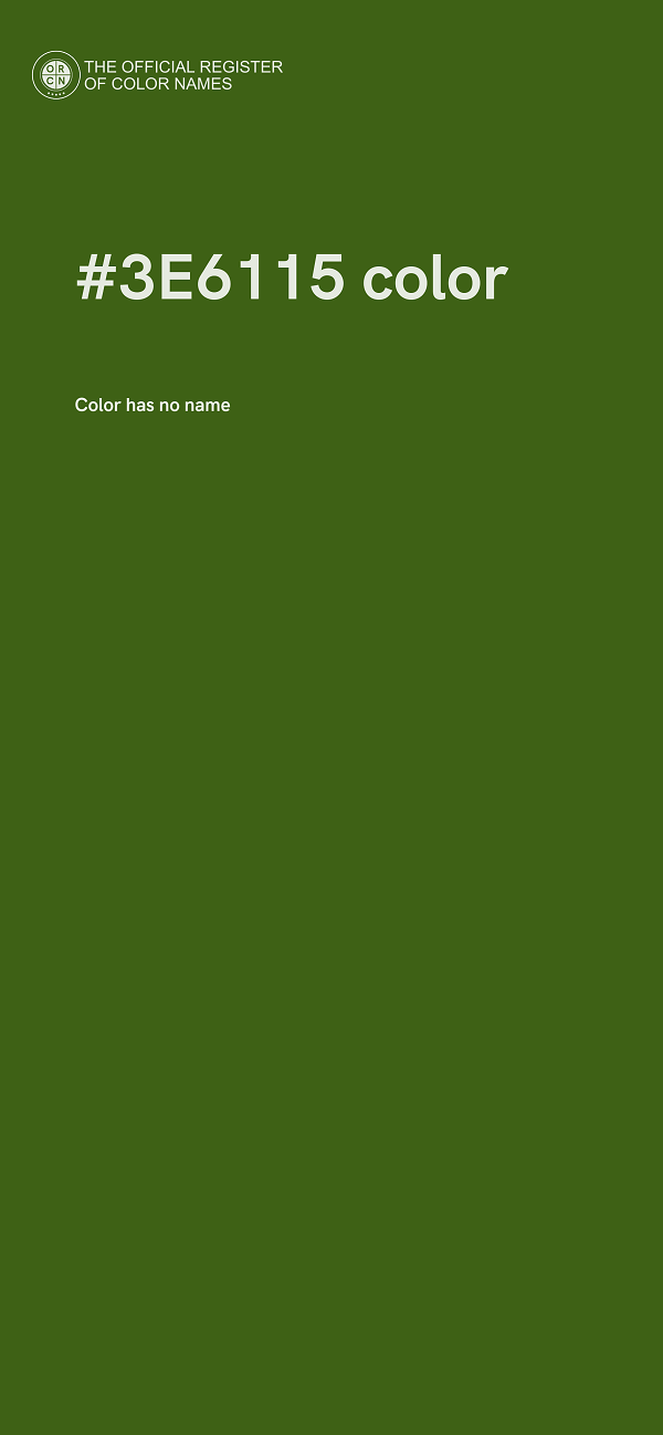 #3E6115 color image