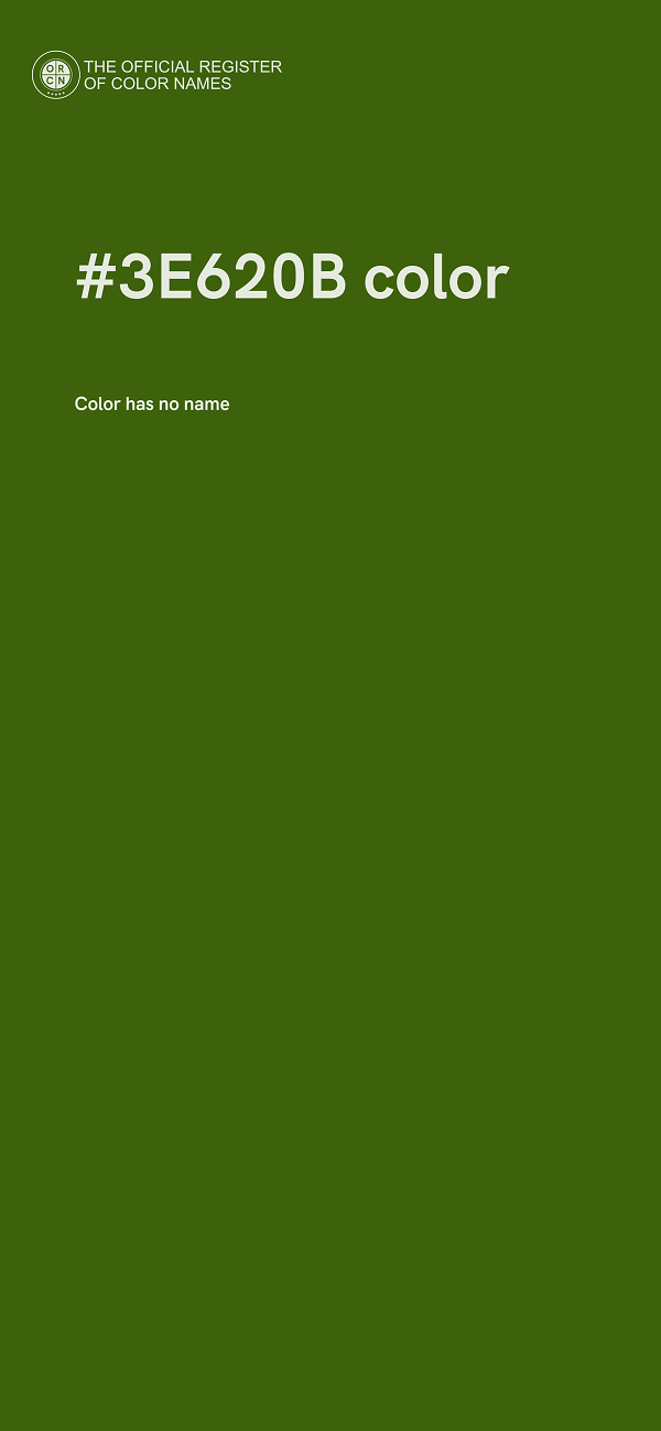 #3E620B color image