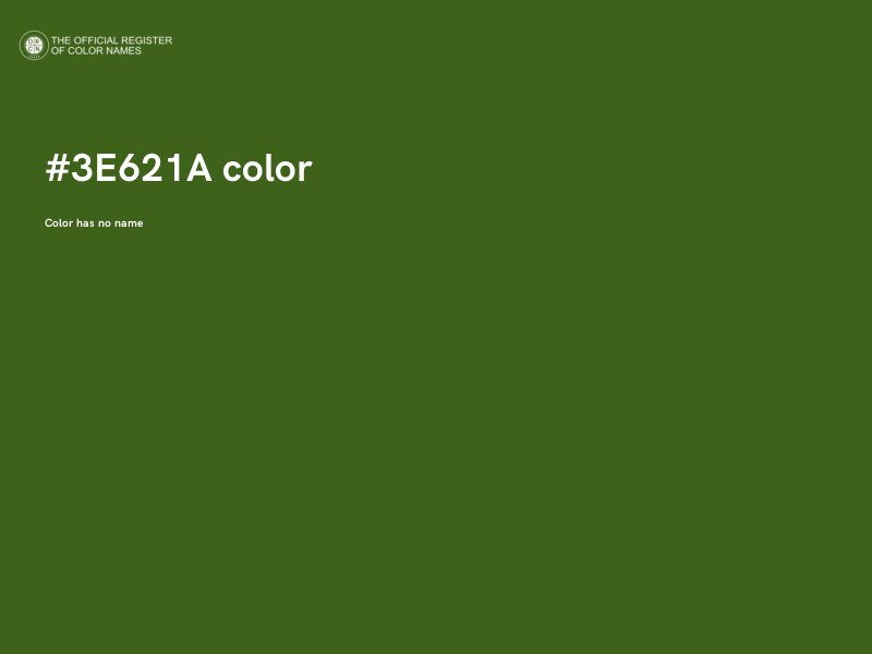#3E621A color image