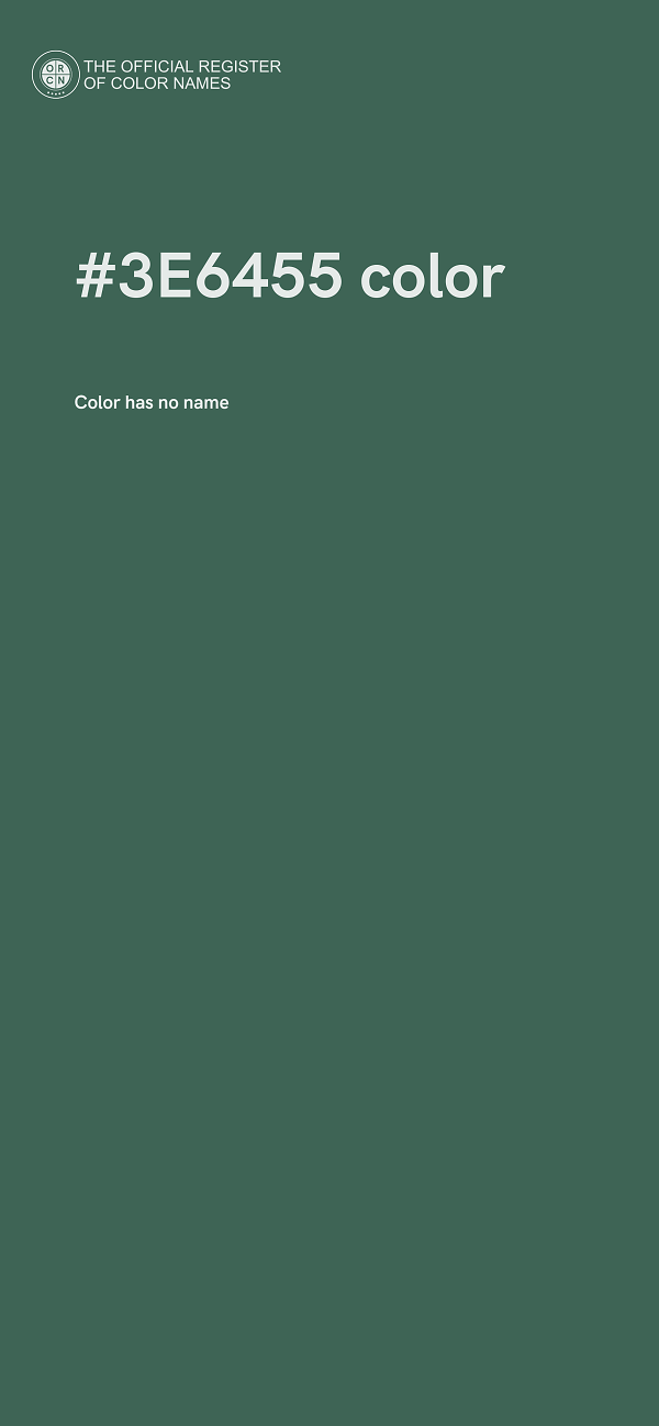 #3E6455 color image