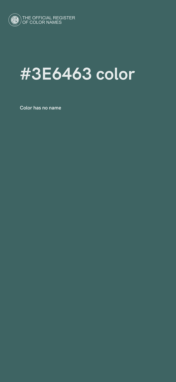 #3E6463 color image