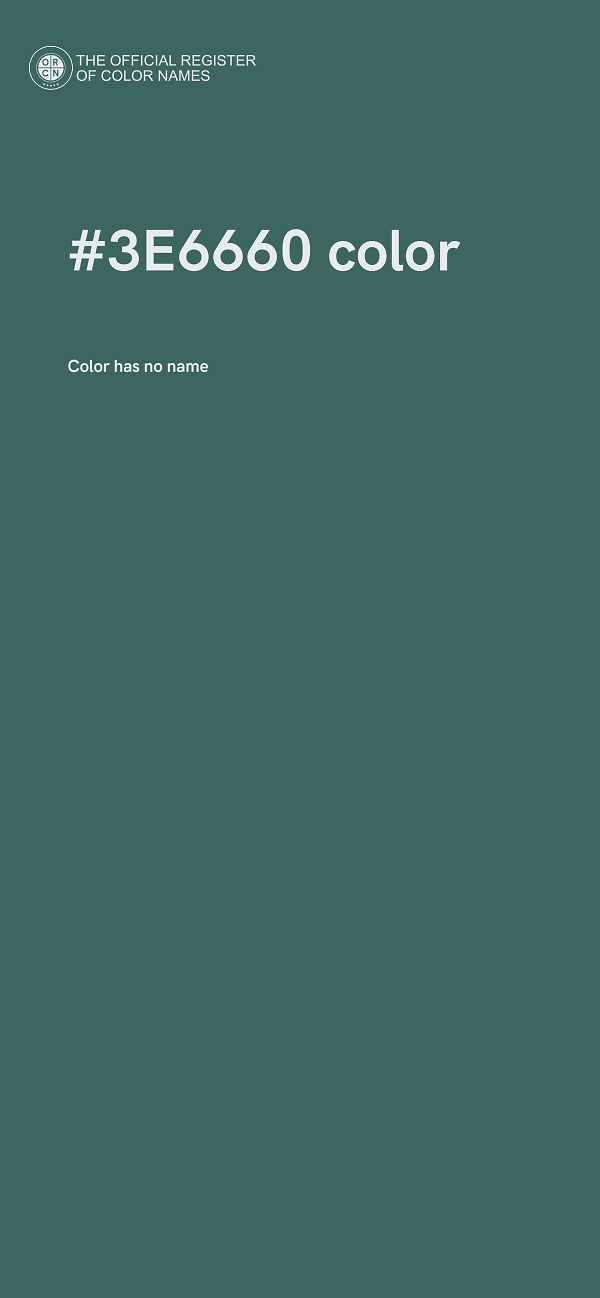 #3E6660 color image