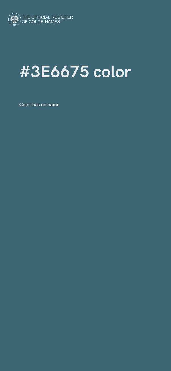 #3E6675 color image