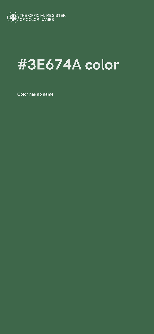 #3E674A color image