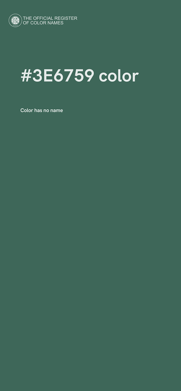 #3E6759 color image
