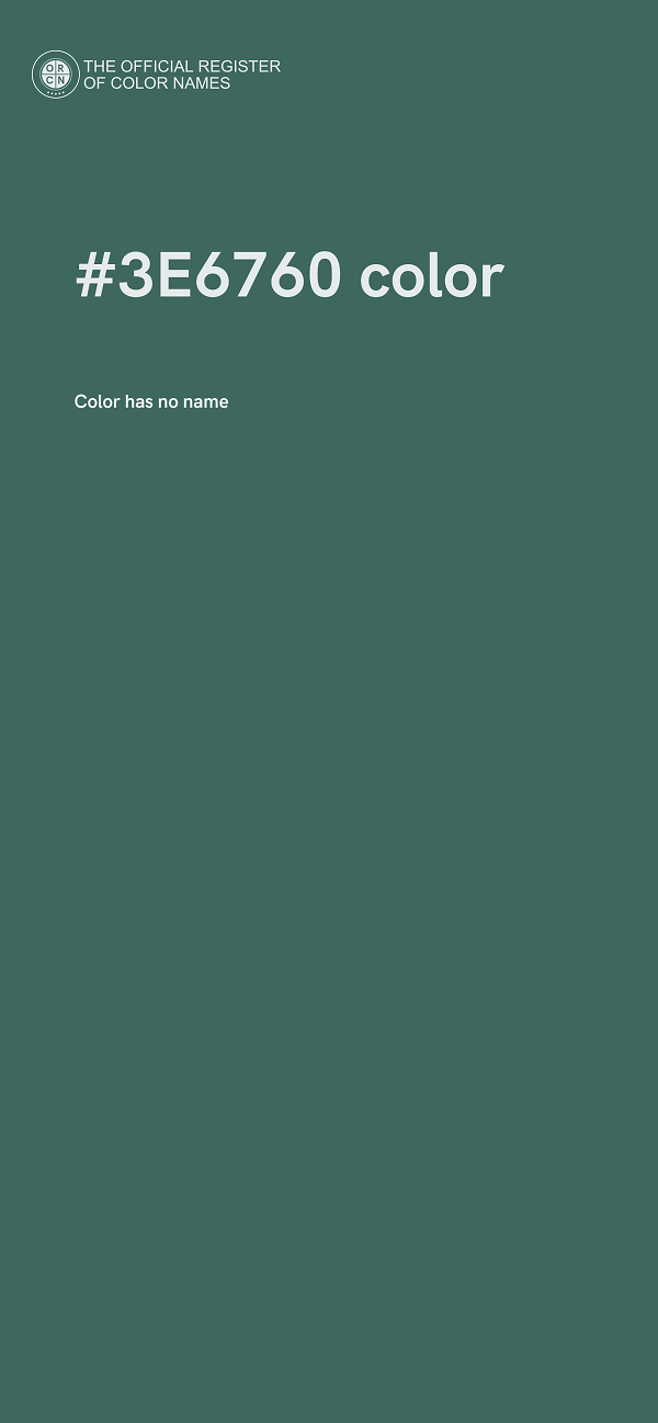 #3E6760 color image
