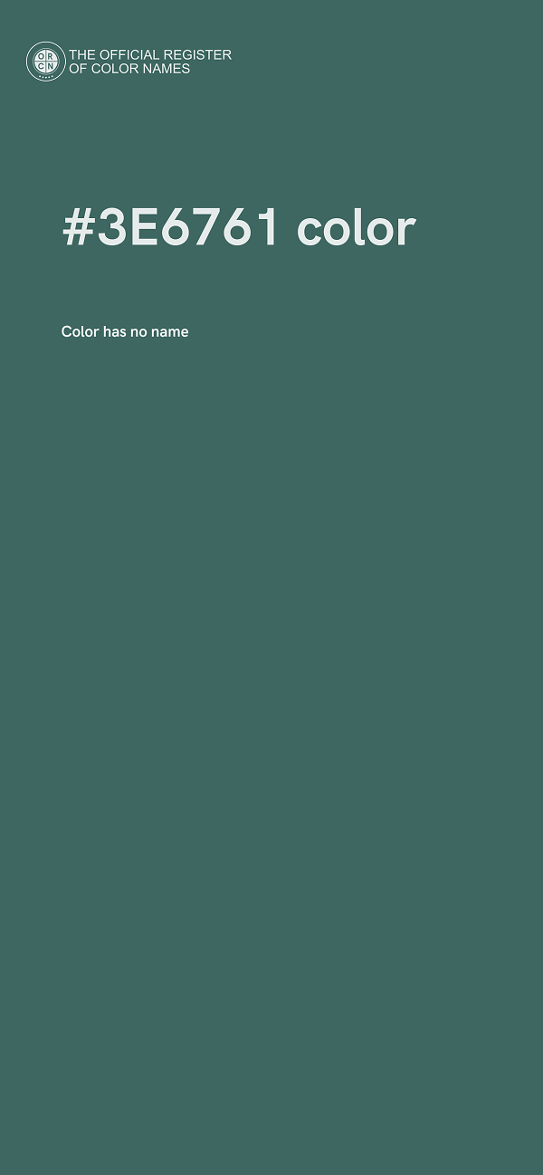 #3E6761 color image
