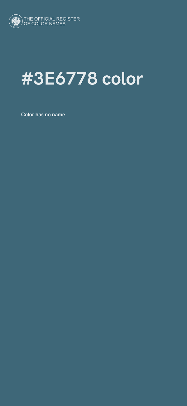 #3E6778 color image