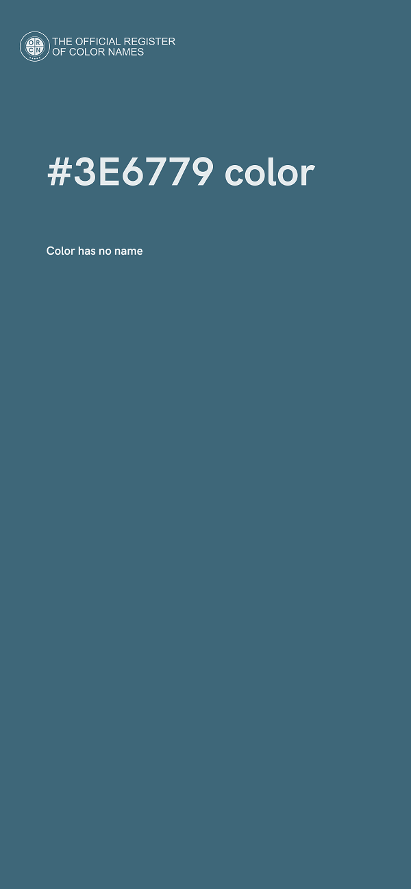 #3E6779 color image