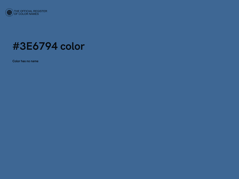#3E6794 color image