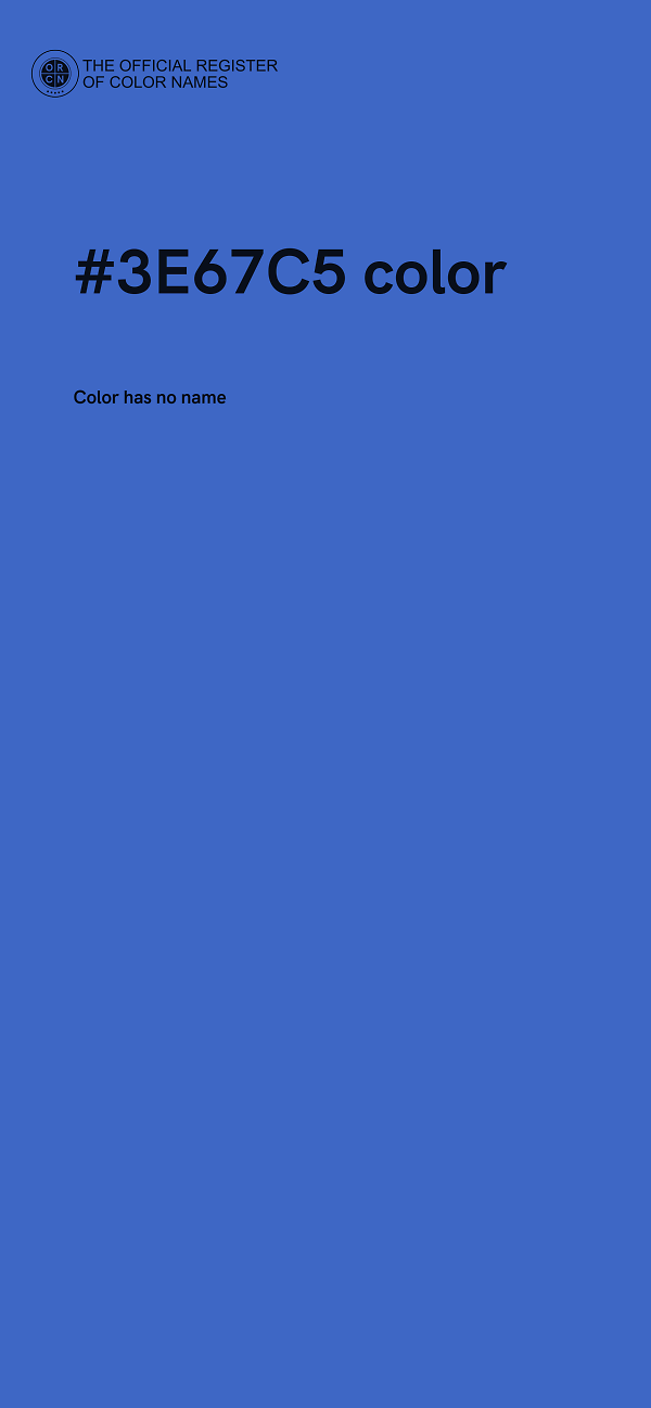 #3E67C5 color image