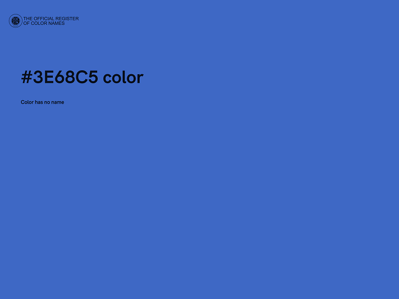 #3E68C5 color image