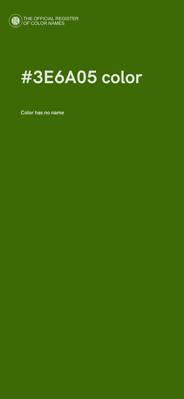 #3E6A05 color image