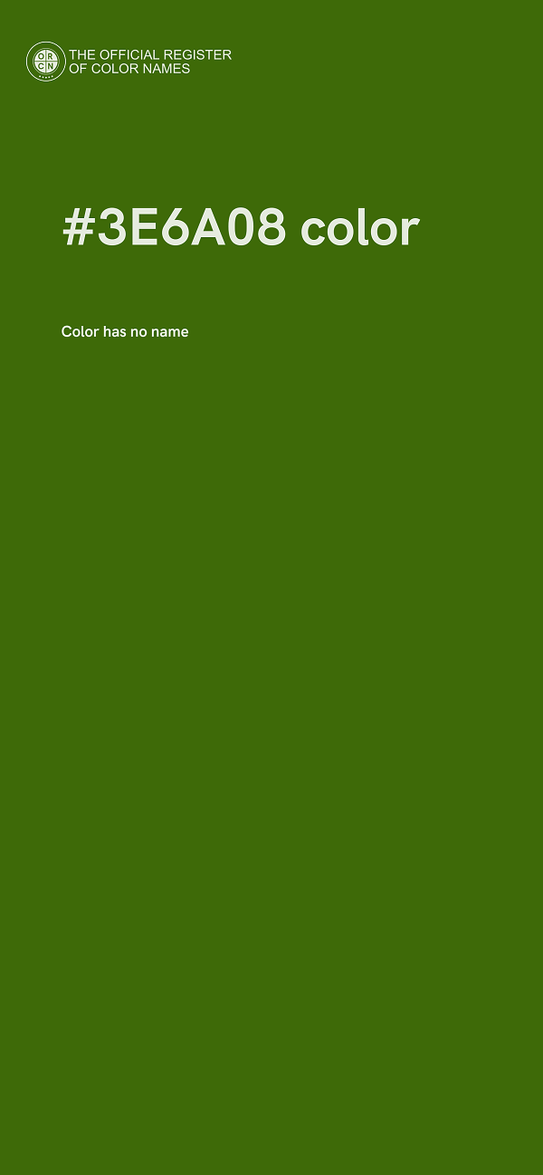 #3E6A08 color image