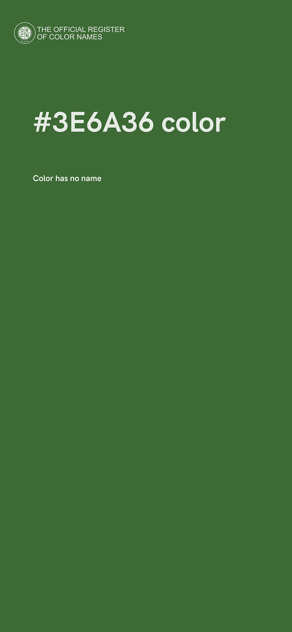 #3E6A36 color image